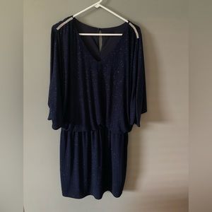 MSK Navy Sequined Formal Dress